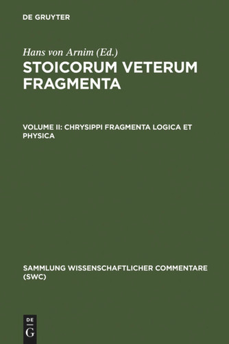 Chrysippi fragmenta logica et physica book cover by 