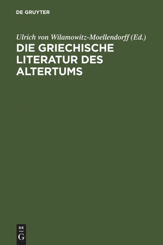 Die griechische Literatur des Altertums book cover by 
