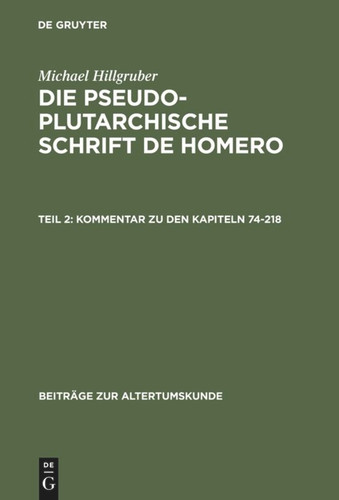 Kommentar zu den Kapiteln 74-218 book cover by Michael Hillgruber