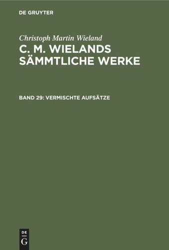 Vermischte Aufsätze book cover by Christoph Martin Wieland