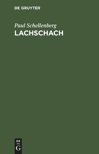 Lachschach: Ausgewählte Schachhumoresken book cover by Paul Schellenberg