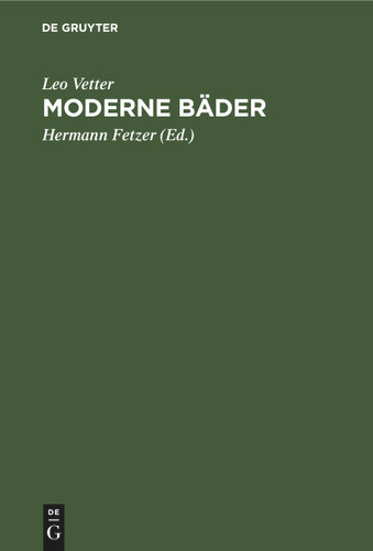 Moderne Bäder book cover by Leo Vetter