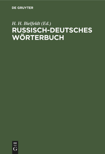 Russisch-deutsches Wörterbuch book cover by 
