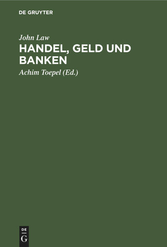 Handel, Geld und Banken book cover by John Law