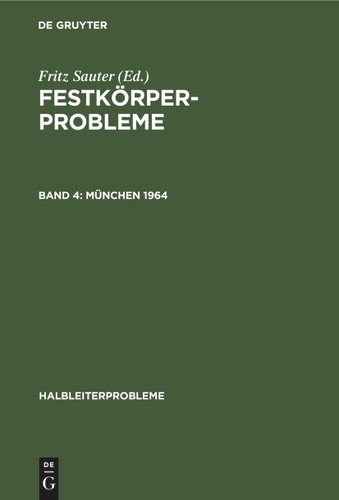 München 1964 (Halbleiterprobleme #10) book cover by 