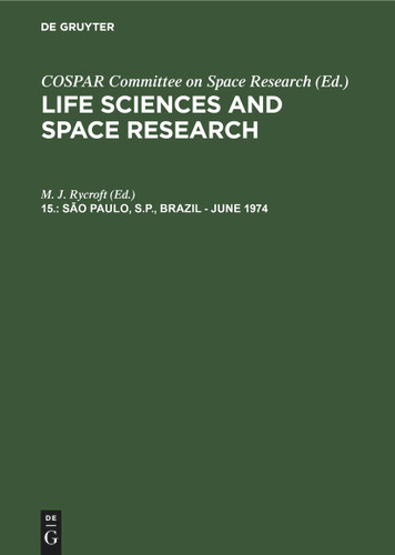 Sāo Paulo, S.P., Brazil - June 1974: Proceedings of Open Meetings of Working Groups on Physical Sciences of the Seventeenth Plenary Meeting of COSPAR book cover by 