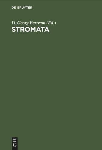 Stromata: Festgabe des Akademisch-theologischen Vereins zu Giessen im Schmalkaldener Kartell anlässlich seines 50. Stiftungstages book cover by 