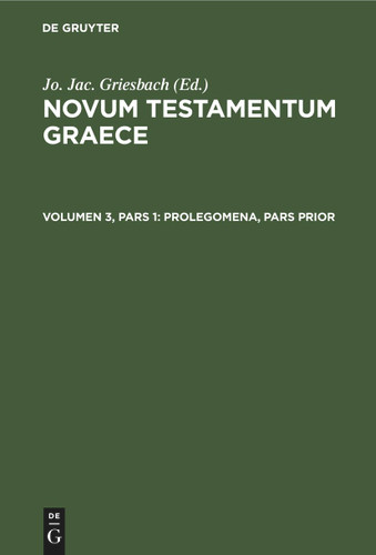 Prolegomena, Pars Prior book cover by 