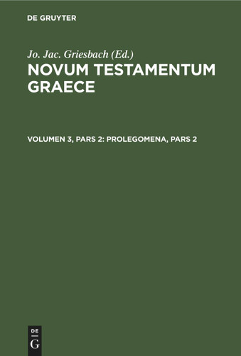Prolegomena, Pars 2 book cover by 