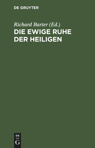 Die ewige Ruhe der Heiligen book cover by 