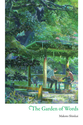 The Garden of Words book cover by Makoto Shinkai