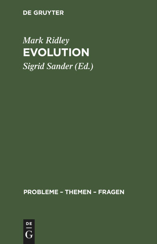 Evolution (Probleme – Themen – Fragen) book cover by Mark Ridley