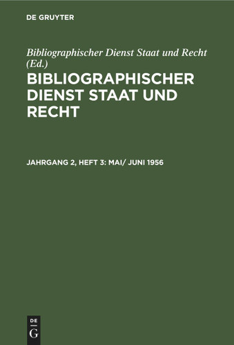 Mai/ Juni 1956 book cover by 