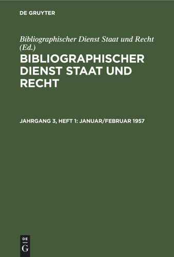 Januar/Februar 1957 book cover by 