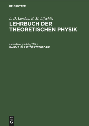 Elastizitätstheorie book cover by 