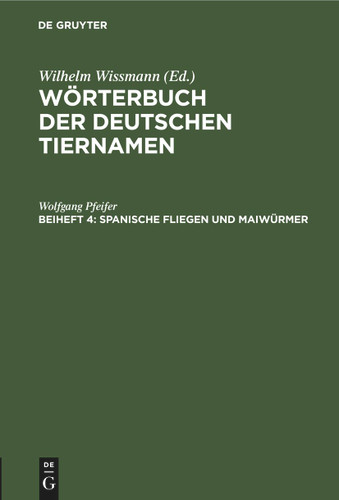 Spanische Fliegen und Maiwürmer book cover by Wolfgang Pfeifer