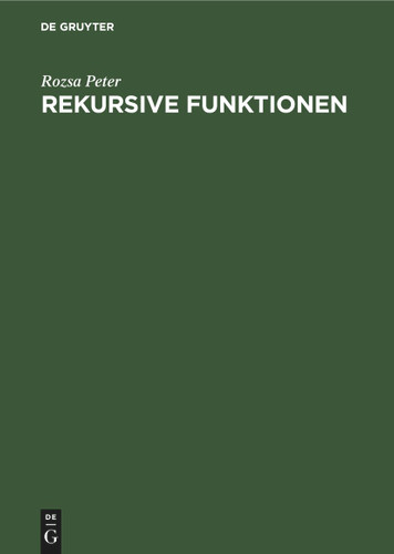 Rekursive Funktionen book cover by Rozsa Peter