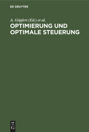 Optimierung und optimale Steuerung: Lexikon der Optimierung book cover by 