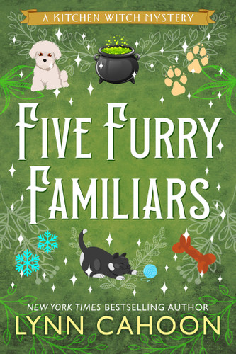 Five Furry Familiars (Kitchen Witch Mysteries) book cover by Lynn Cahoon
