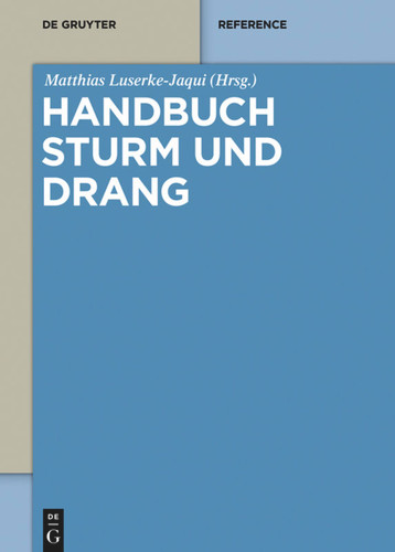 Handbuch Sturm und Drang (De Gruyter Reference) book cover by 