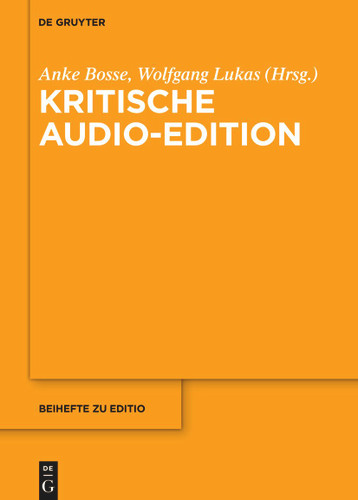 Kritische Audio-Edition book cover by 