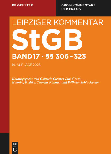 §§ 306-323 (Großkommentare der Praxis) [9783111318585]