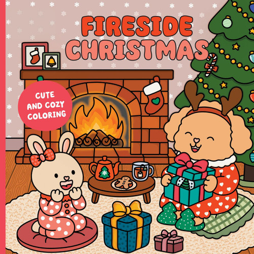 Fireside Christmas: A Cute & Cozy Coloring Book book cover by 