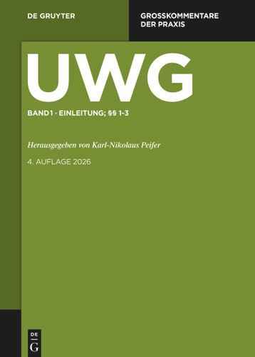 Einleitung; §§ 1-3 (Großkommentare der Praxis) book cover by 