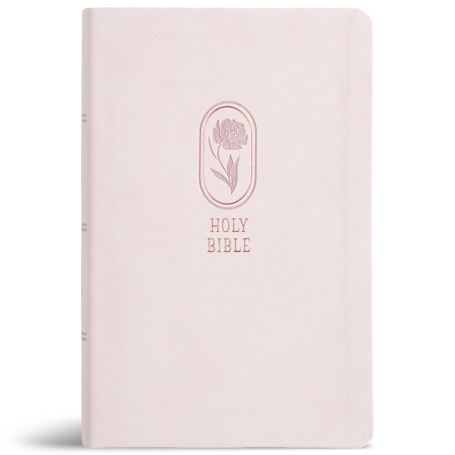 KJV Large Print Personal Size Reference Bible, Blush Pink LeatherTouch, Indexed book cover by 