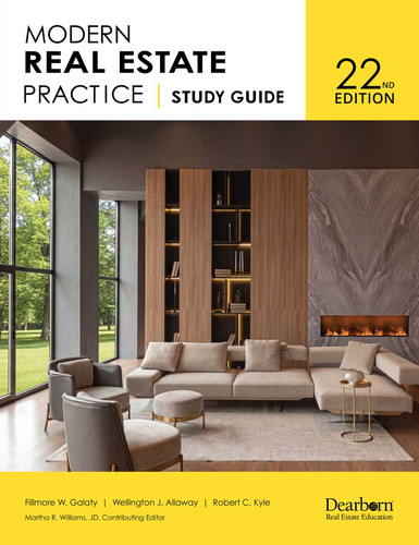 Study Guide for Modern Real Estate Practice 22nd Edition book cover by Fillmore W. Galaty, Wellington J Allaway, Robert C. Kyle