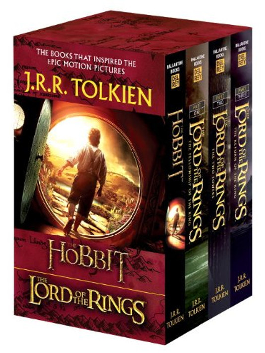 J. R. R. Tolkien 4-Book Boxed Set: the Hobbit and the Lord of the Rings (Movie Tie-In): The Hobbit, the Fellowship of the Ring, the Two Towers, the Return of the King Cover