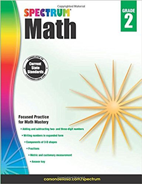 Spectrum Math Workbook, Grade 2 ( Spectrum ) Cover