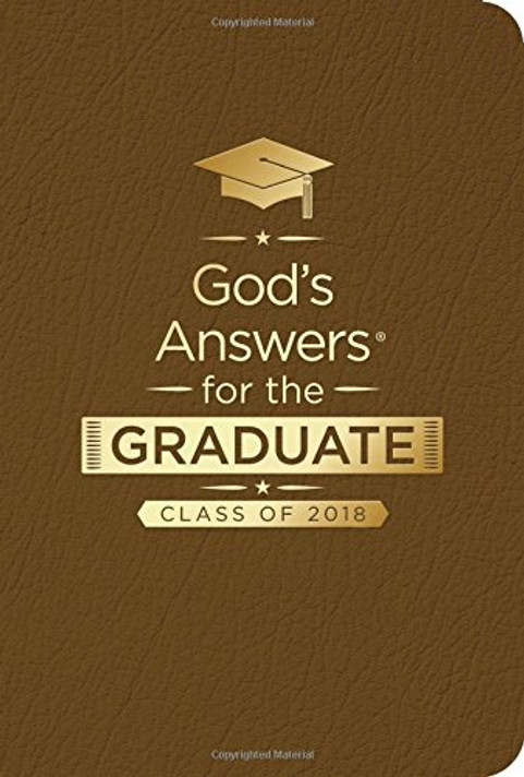 God's Answers for the Graduate: Class of 2018 - Brown NKJV: New King James Version Cover