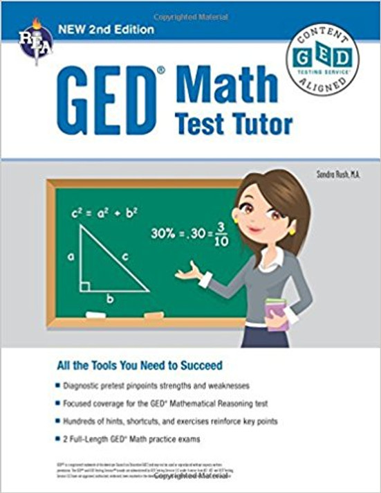 GED(R) Math Test Tutor, 2nd Edition ( REA Test Preps ) Cover