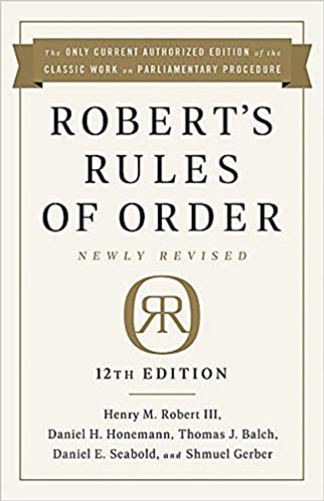 Robert's Rules of Order Newly Revised, 12th Edition [Paperback] Cover