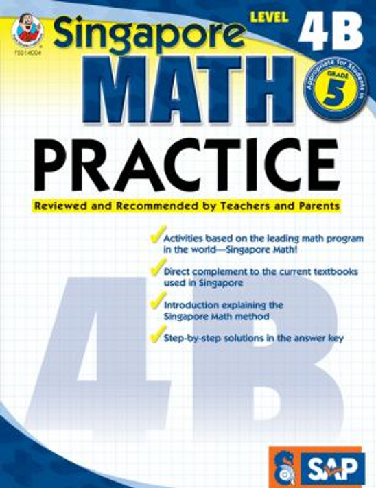 Singapore Math Practice Level 4B, Grade 5 Cover