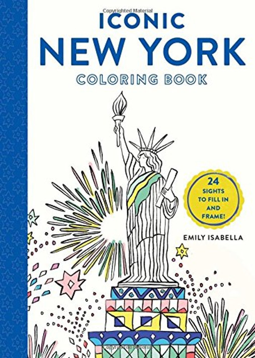 Iconic New York Coloring Book: 24 Sights to Fill In and Frame Cover
