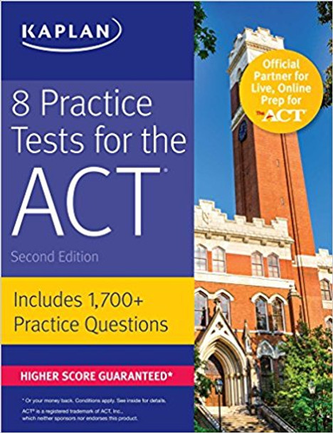 8 Practice Tests for the ACT: Includes 1,728 Practice Questions Cover