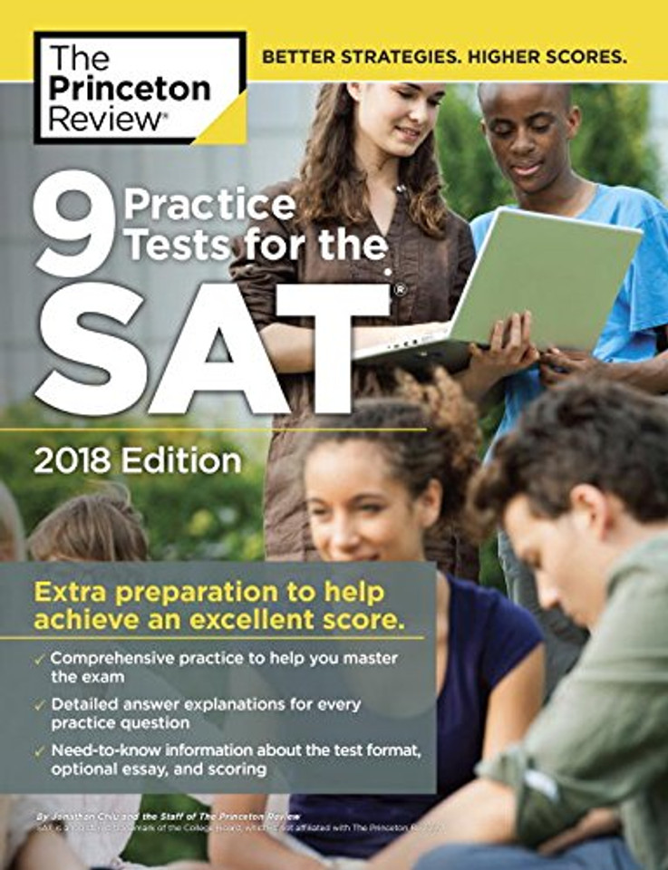 9 Practice Tests for the SAT, 2018 Edition: Extra Preparation to Help Achieve an Excellent Score (College Test Preparation) Cover