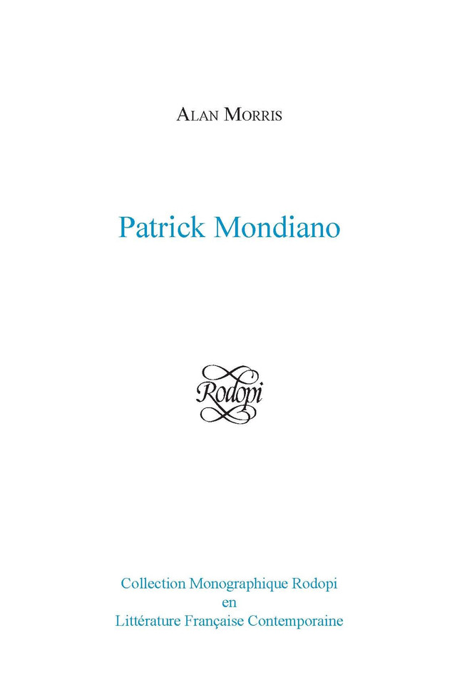 Patrick Modiano [9789042013612]