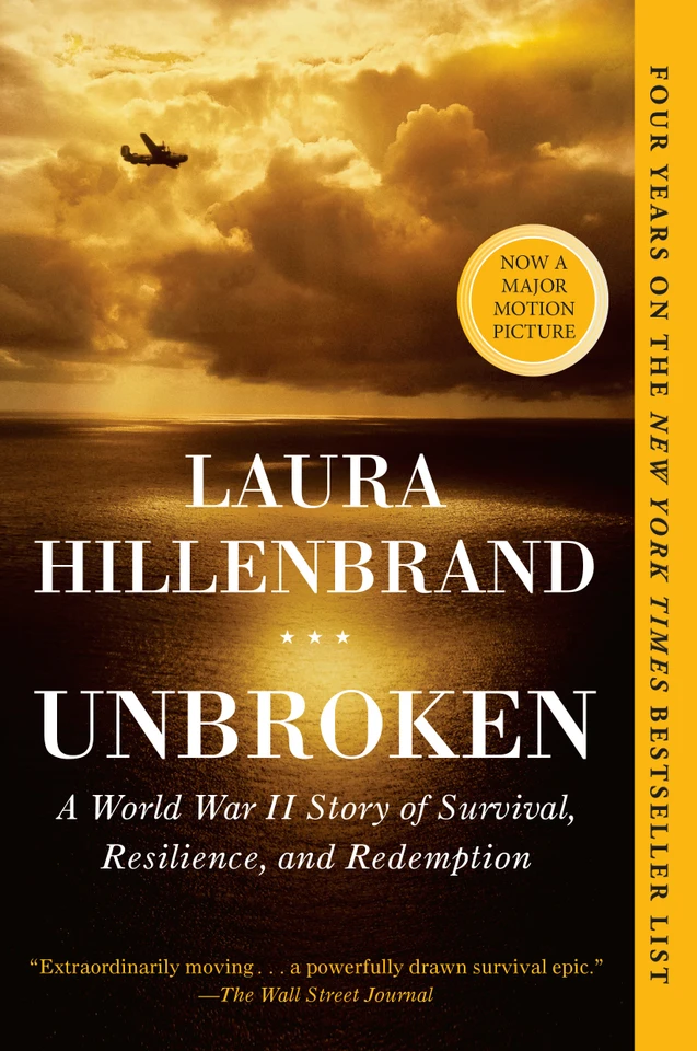 Unbroken: A World War II Story of Survival, Resilience, and Redemption book cover by Laura Hillenbrand
