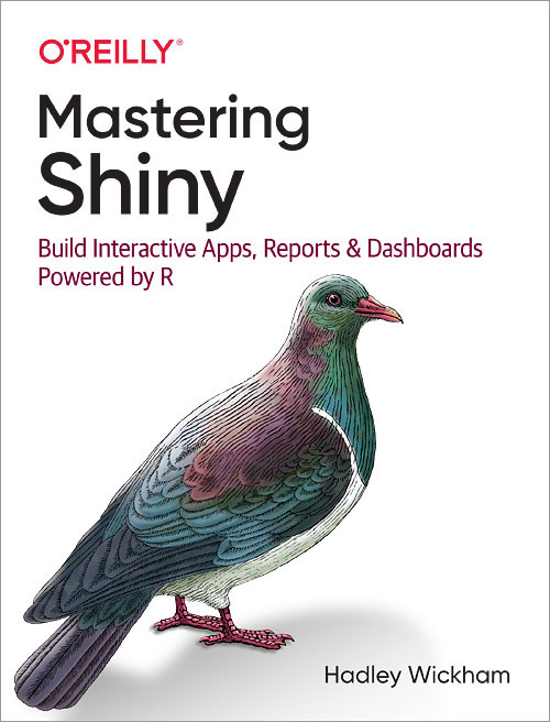 Mastering Shiny: Build Interactive Apps, Reports, and Dashboards Powered by R book cover by Hadley Wickham