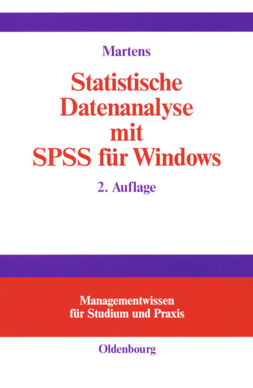 Statistische Datenanalyse mit SPSS für Windows book cover by Jul Martens