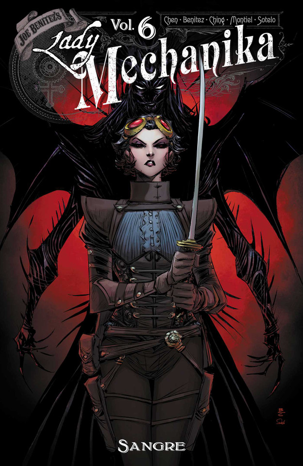 Lady Mechanika Volume 6: Sangre (Lady Mechanika) book cover by M. M. Chen, Joe Benitez