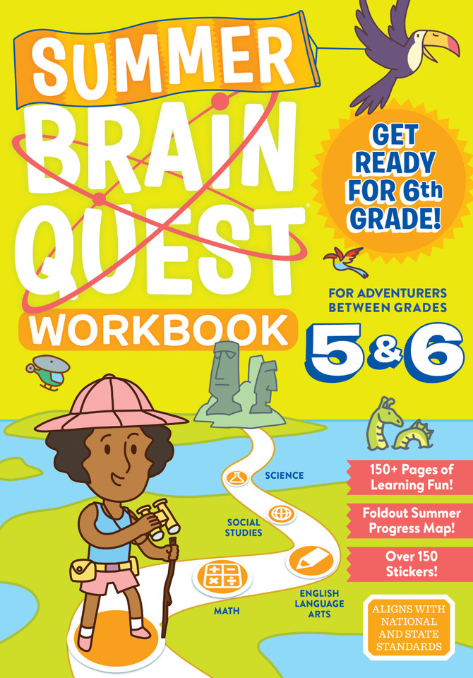 Summer Brain Quest: Between Grades 5 & 6 (Summer Brain Quest) book cover by Kim Tredick, Bridget Heos, Workman Publishing, Claire Piddock