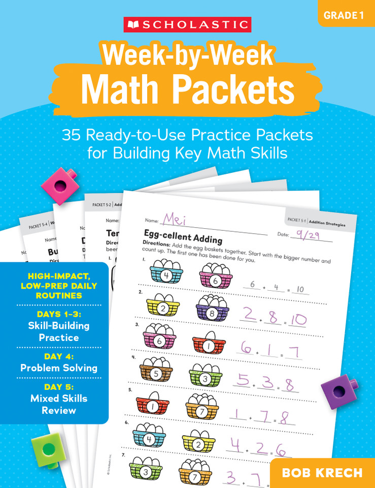 Week-by-Week Packets : Math (Gr. 1) book cover by Bob Krech
