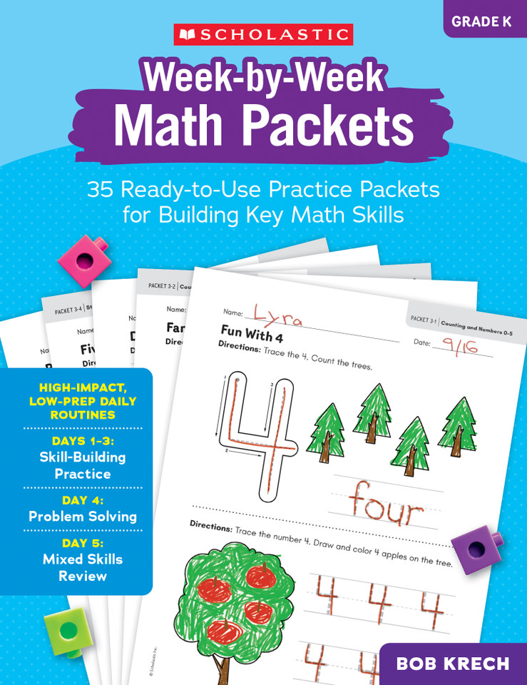 Week-by-Week Packets : Math (Gr. K) book cover by Bob Krech