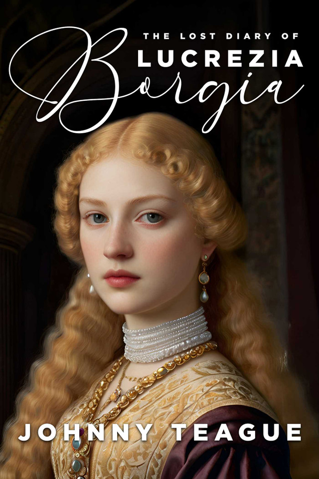The Lost Diary of Lucrezia Borgia: Deathbed Confessions of the Pope's Daughter book cover by Johnny Teague