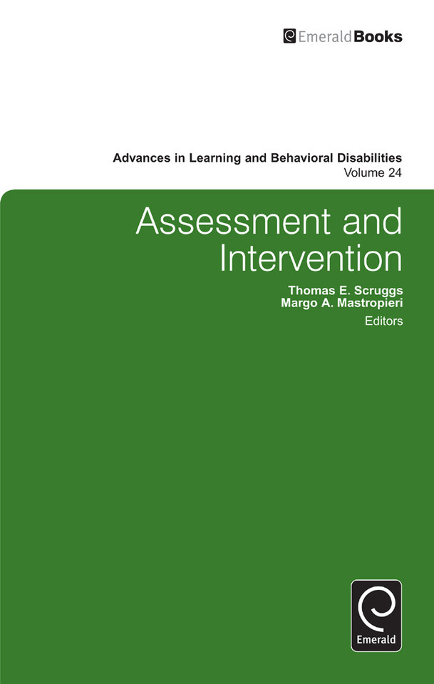 Assessment and Intervention (Advances in Learning and Behavioral Disabilities #24) [9780857248299]
