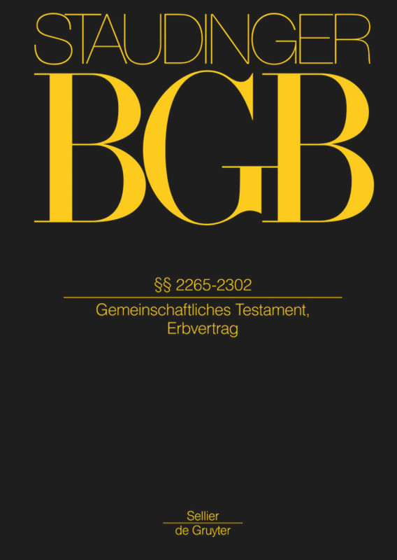 §§ 2265-2302: (Gemeinschaftliches Testament, Erbvertrag) book cover by 